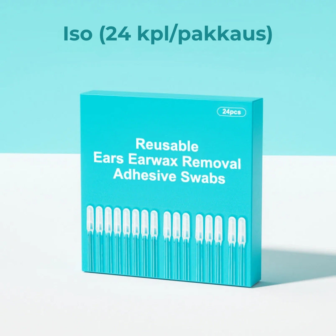 Uudelleenkäytettävät korvanpuhdistuspuikot (24 kpl)