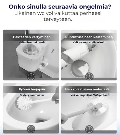 Hygieeninen WC-harja kertakäyttöisillä puhdistuspäillä (sisältää 6–36 tuoksutyynyä)