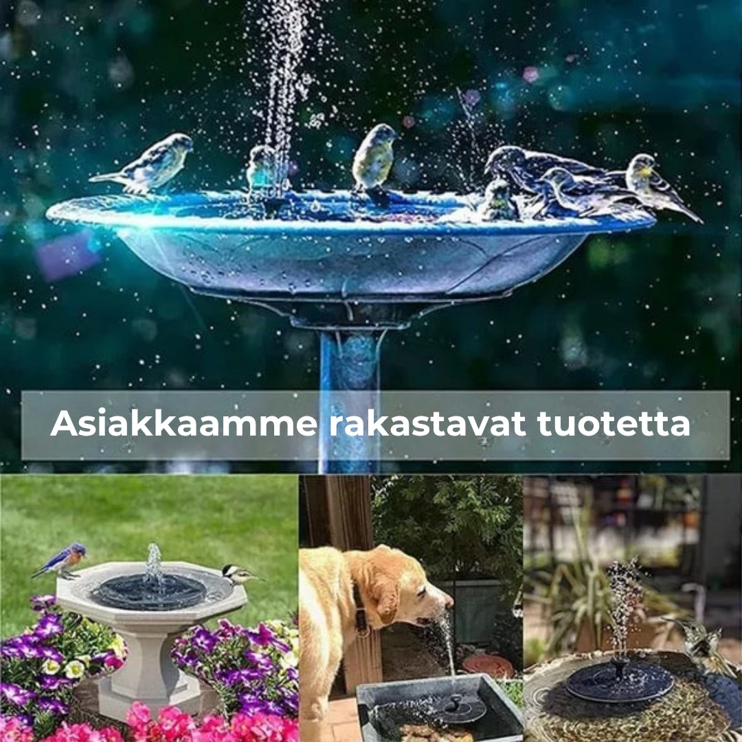 Aurinkokäyttöinen automaattinen suihkulähde