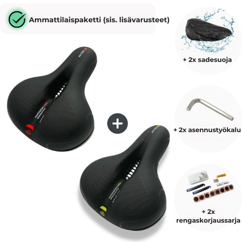 Mukava pyörän satula iskunvaimennuksella
