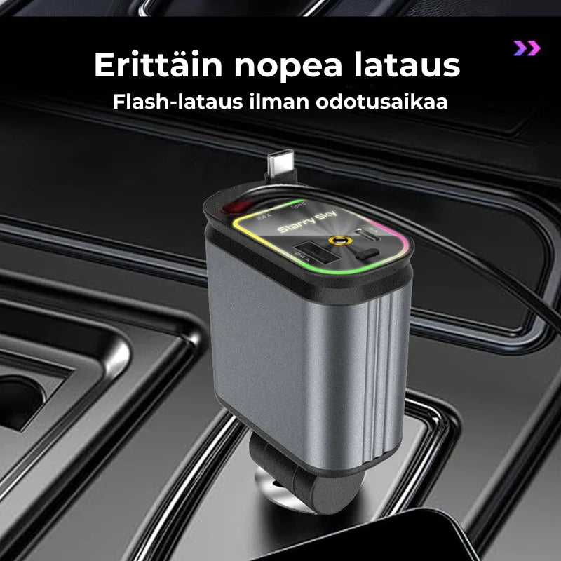 Autolaturi vedettävällä kaapelilla