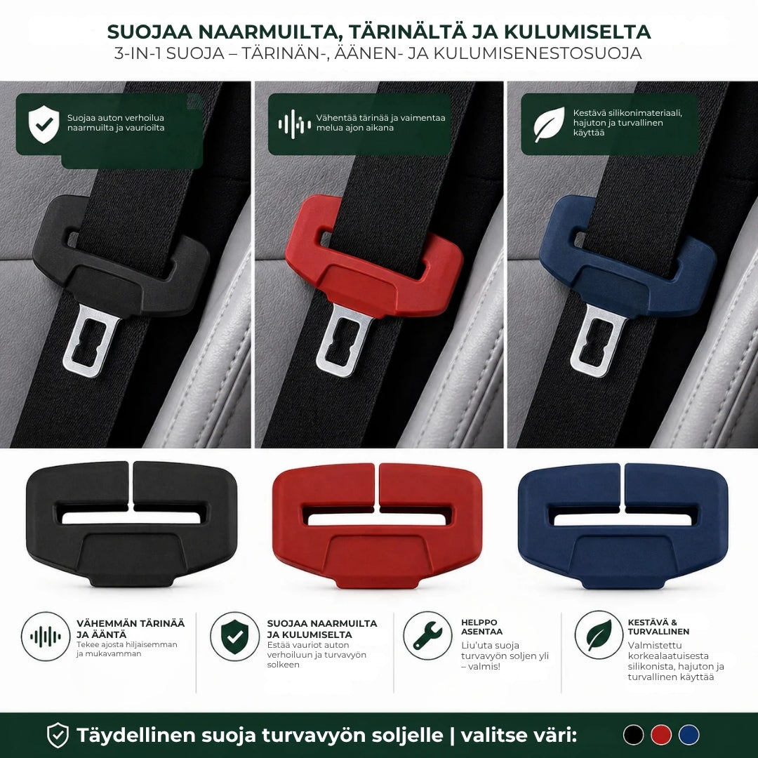 Laadukas silikoninen suojus turvavyön solkeen