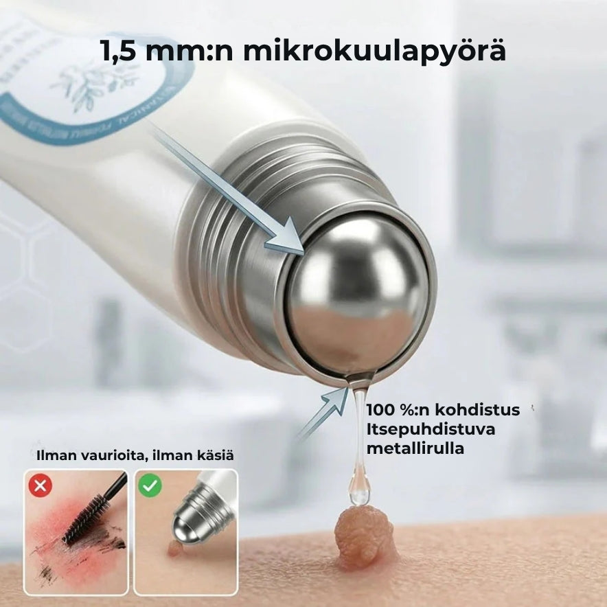Kohdennettu roll-on syylien ja varsiluomien poistoon