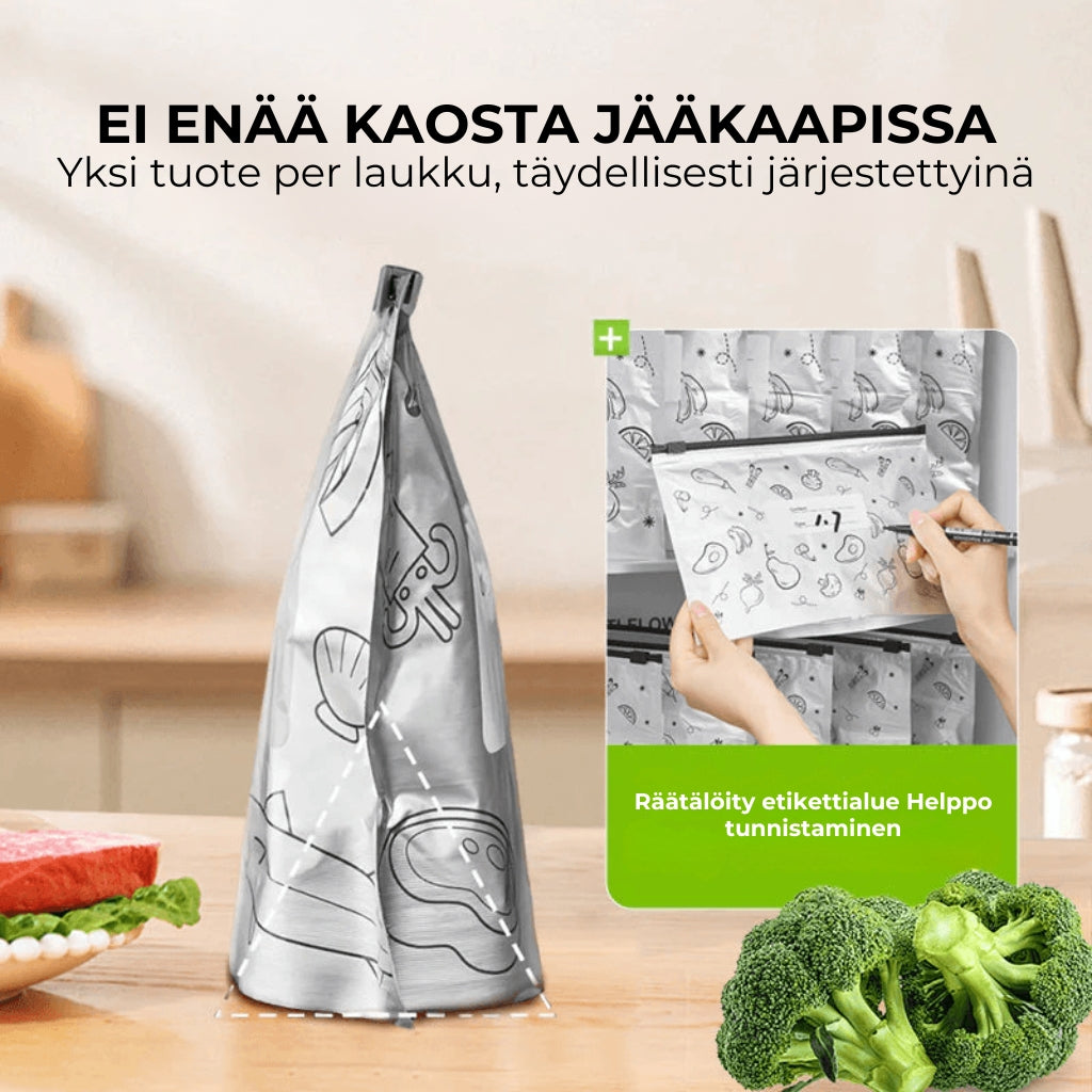 [30 kpl] Uudelleenkäytettävät alumiinifoliopussit