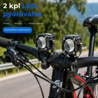 Kaksoivalokeilallinen LED-pyörävalo
