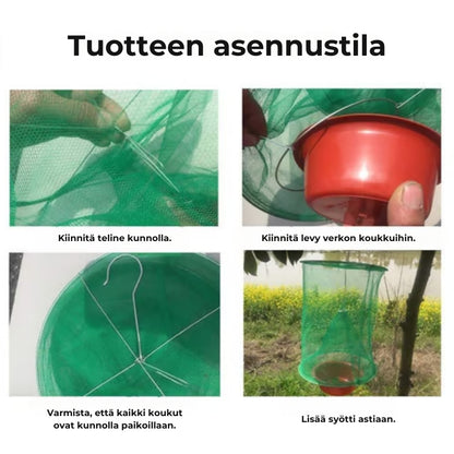 Uudelleenkäytettävä kärpäsansa ulkokäyttöön