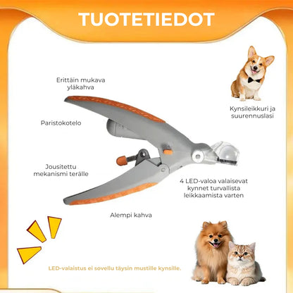 LED-kynsileikkuri lemmikkieläimille