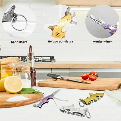 Hainmuotoinen 3-in-1-avaimenperätyökalu