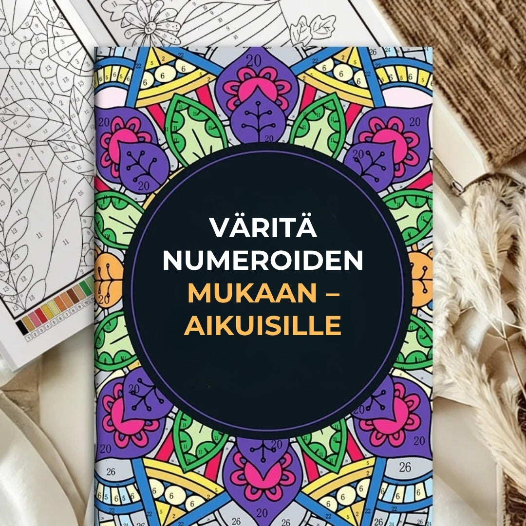 Värityskirja aikuisille: Väritä numeroiden mukaan