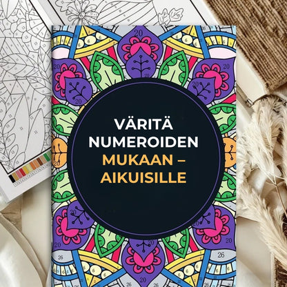Värityskirja aikuisille: Väritä numeroiden mukaan