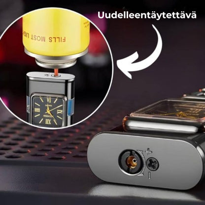 2-in-1 sytytin sisäänrakennetulla kellolla