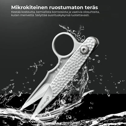 Ruostumattomasta mikrokiteisestä teräksestä valmistetut sakset