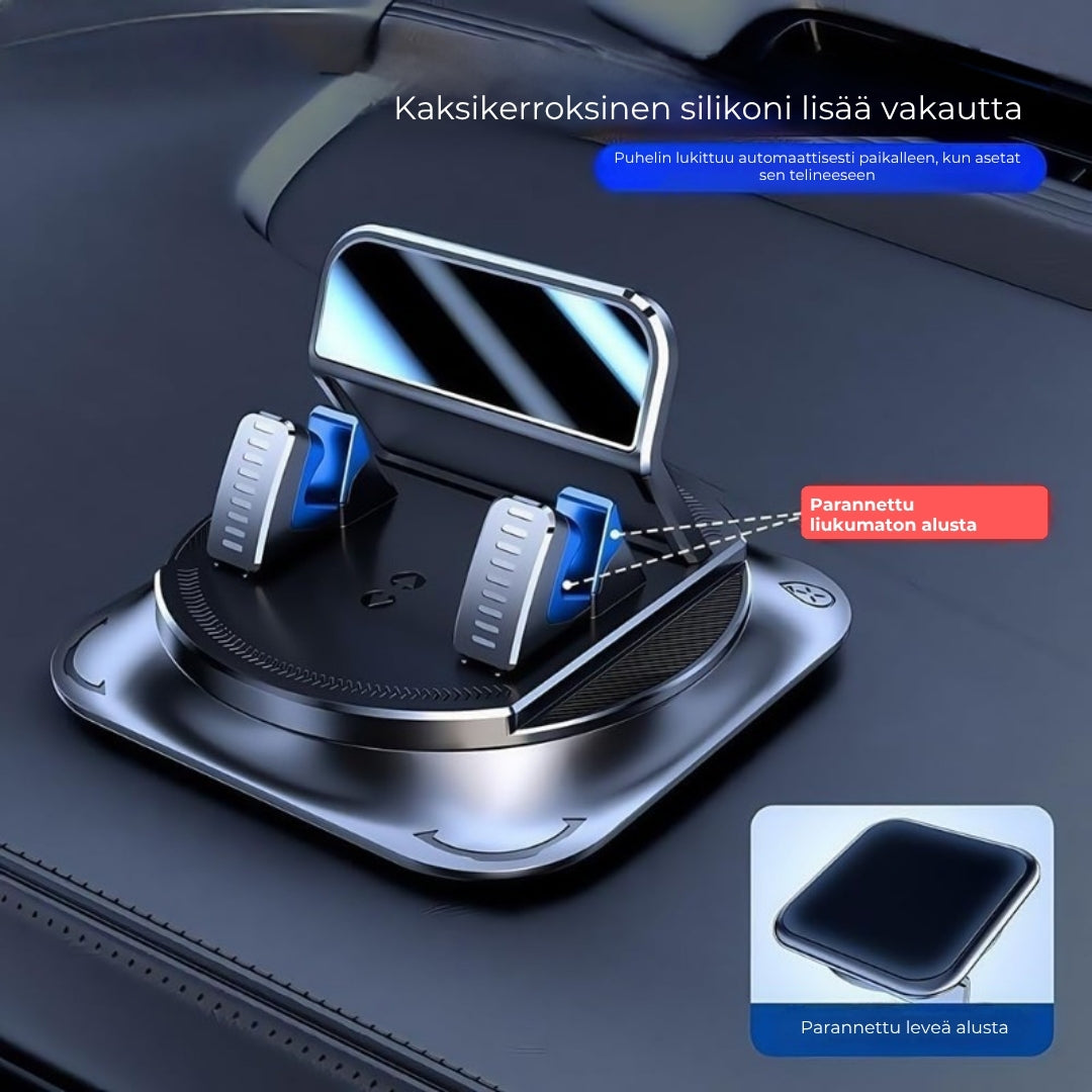 360° kääntyvä puhelinteline autoon