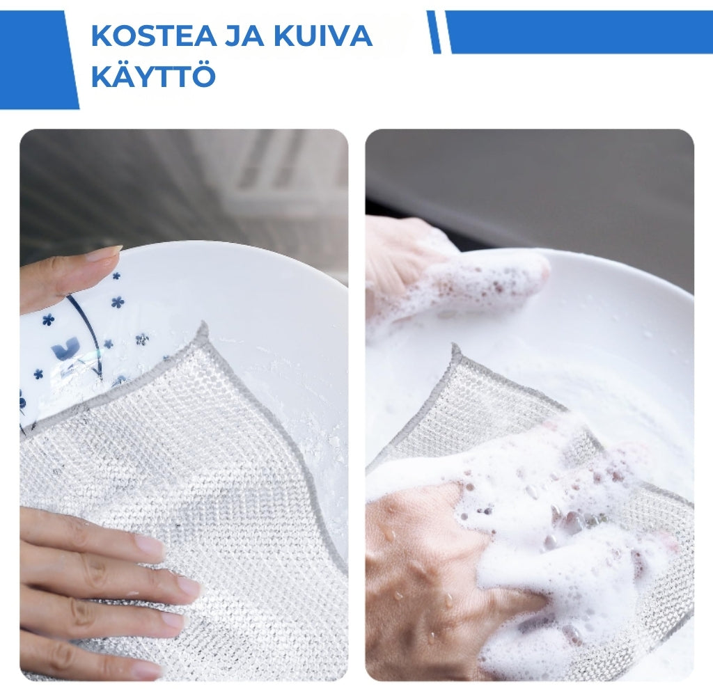 Uudelleenkäytettävät SilverMesh-hankausliinat (10 kpl)