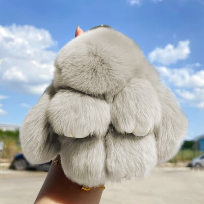 Käsintehty Bunny PomPom -avaimenperä