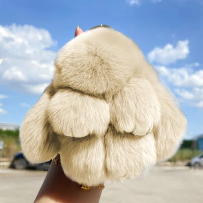 Käsintehty Bunny PomPom -avaimenperä