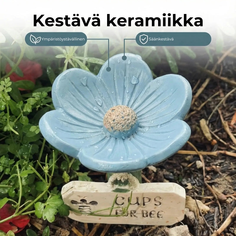 Kukanmuotoinen mehiläisten juomapaikka💧