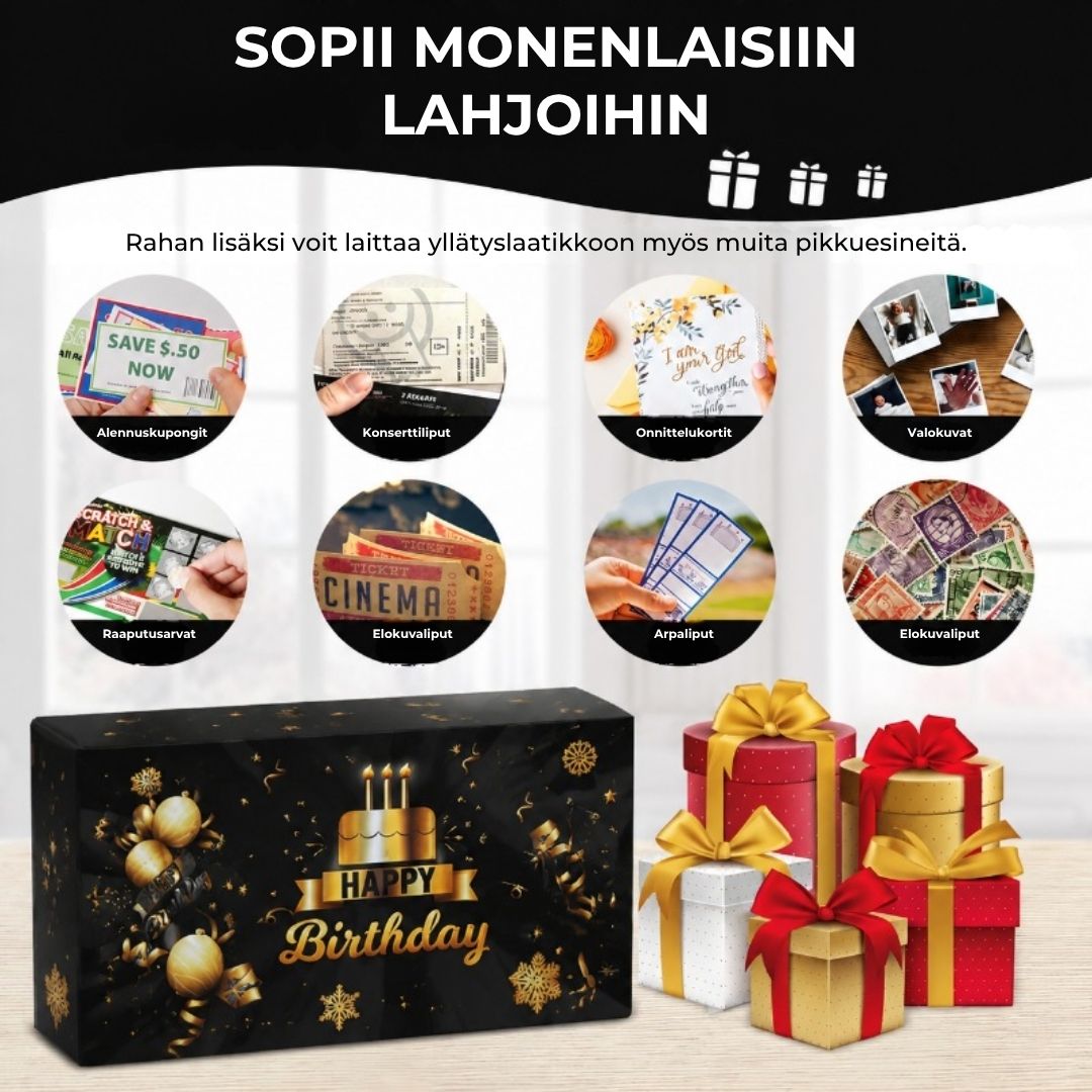 Ponnahtava syntymäpäivälaatikko
