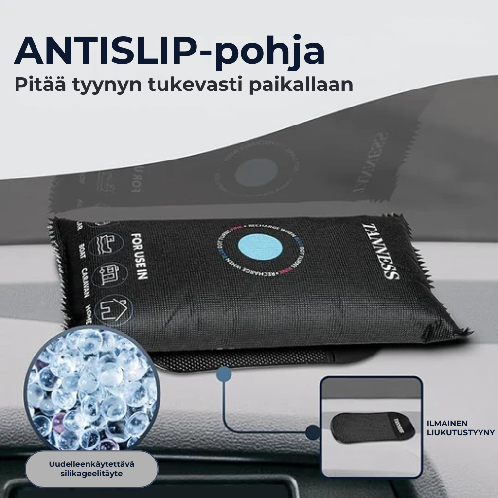 Kosteudenpoistotyynyt liukumattomalla alustalla | Estää kondendoitumista | Imee kosteutta | Uudelleenkäytettävä