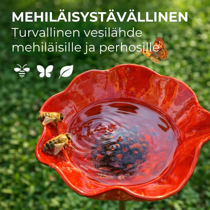 Käsintehty kukanmuotoinen lintuallas