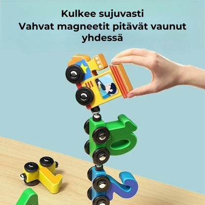 Magneettinen puinen numerojunasarja