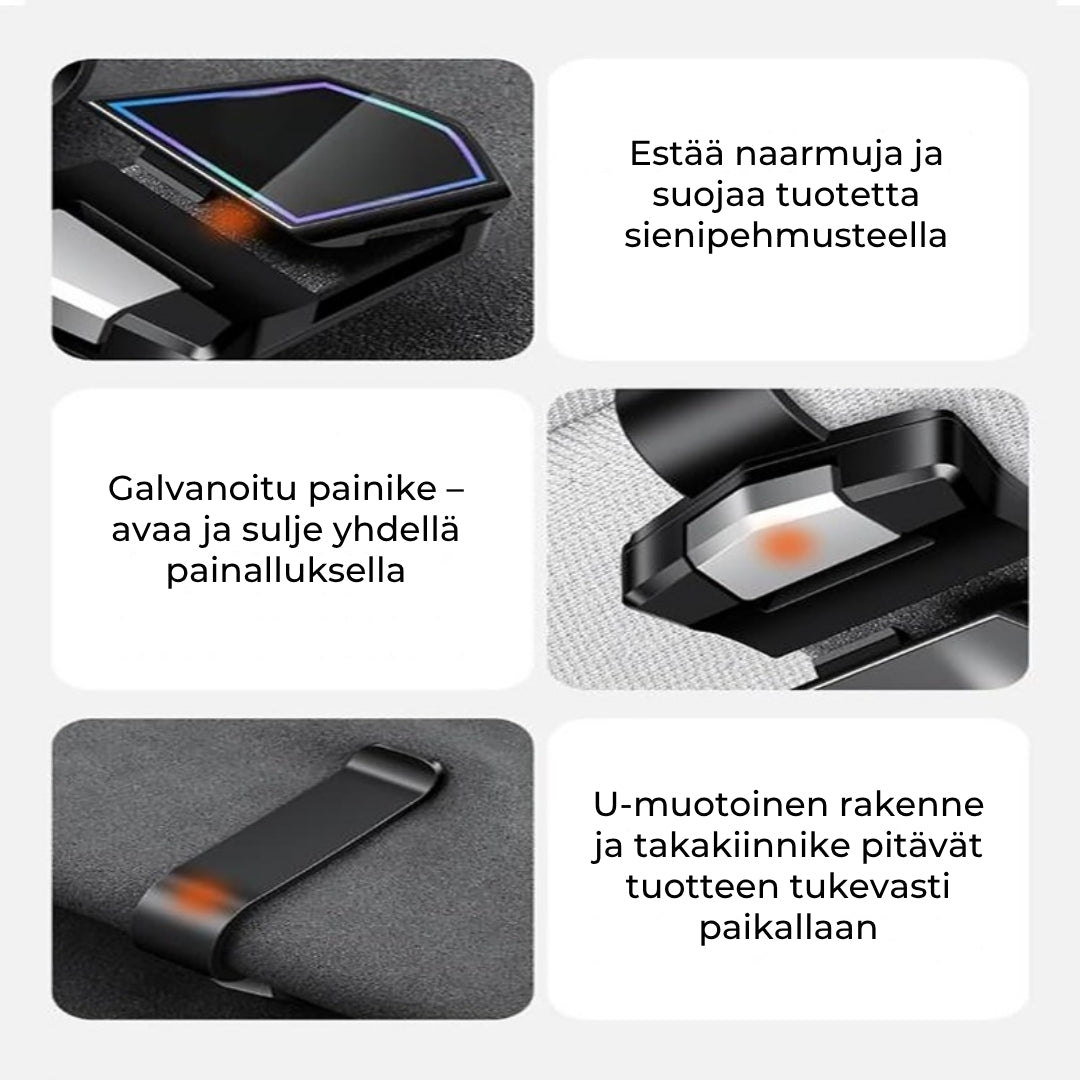 Magneettinen aurinkolasipidike autoon