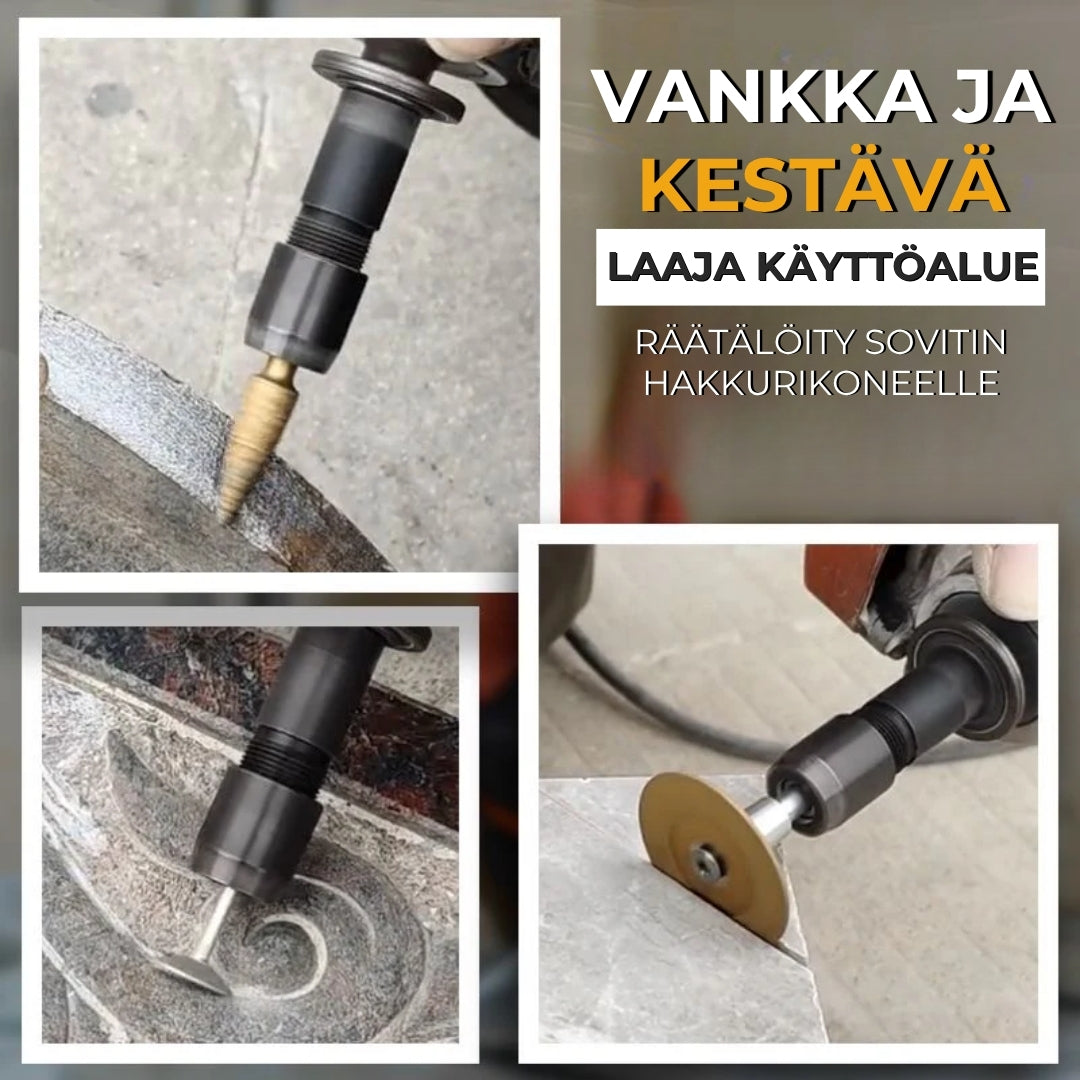 Kulmahiomakoneen sovitin suorahiomakoneeksi