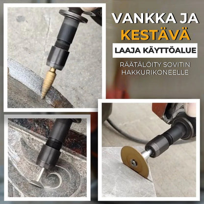 Kulmahiomakoneen sovitin suorahiomakoneeksi