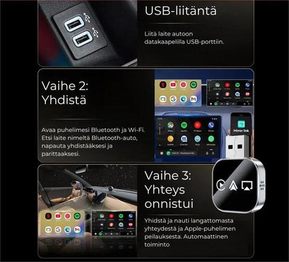Langaton CarPlay-sovitin V3 – Näytön peilaus