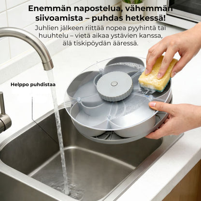 Kääntyvä välipalalautanen, 5 lokeroa