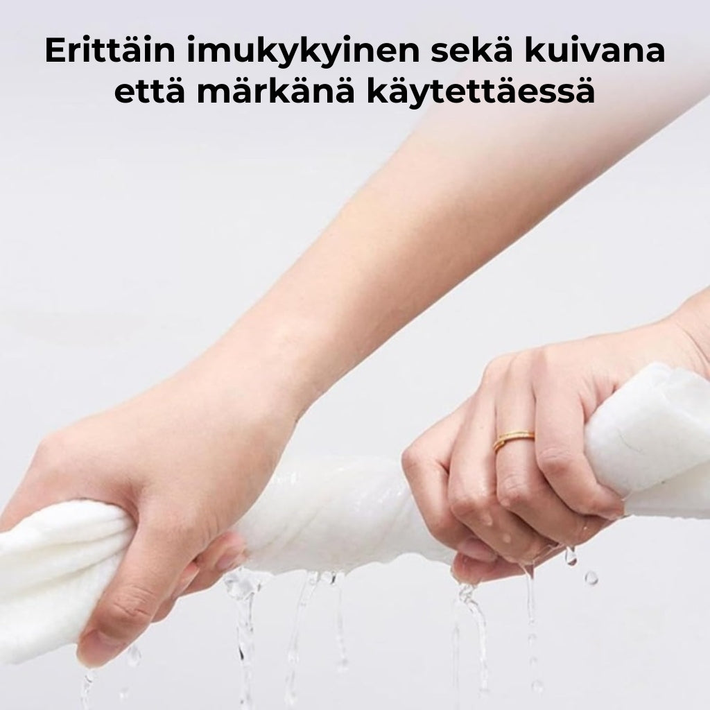 Puristetut puuvillapyyhkeet