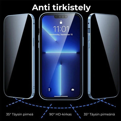 Kaksipuolinen iPhone-magneettikotelo – karkaistua lasia, täysi suoja