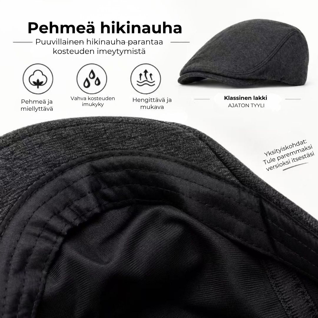 Klassinen litteä lippalakki