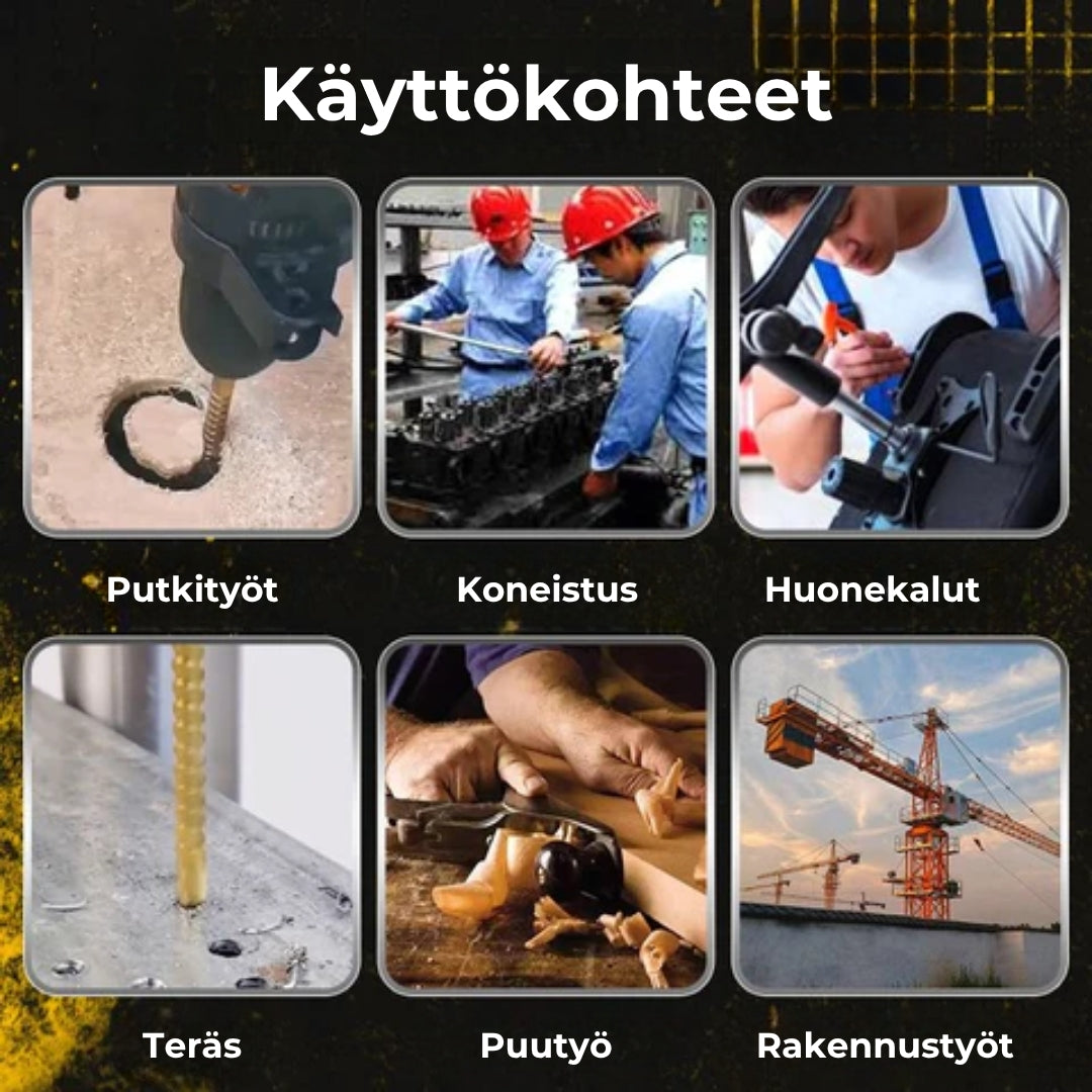 ⚙️ Kierukkaporanteräsarja – HSS, titaanipinnoitettu, sopii moniin materiaaleihin