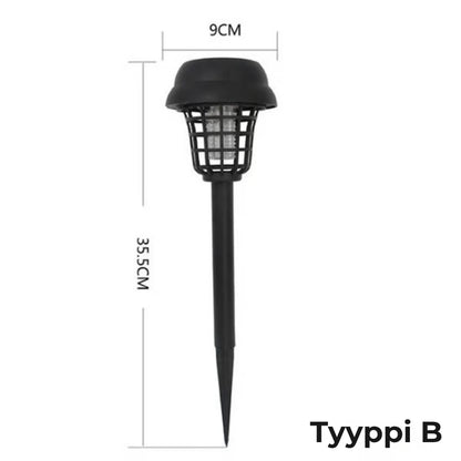 Aurinkoenergialla toimiva LED-hyönteisvalaisin