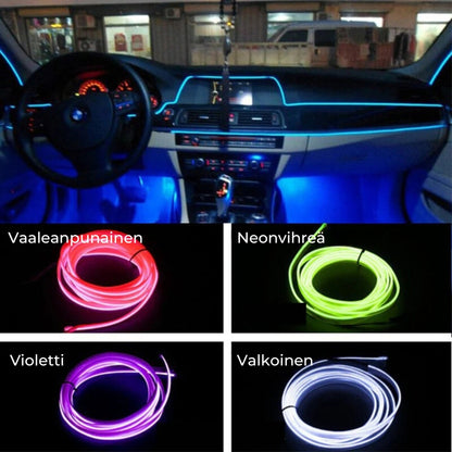Auton RGB LED-tunnelmavalaistusnauhat