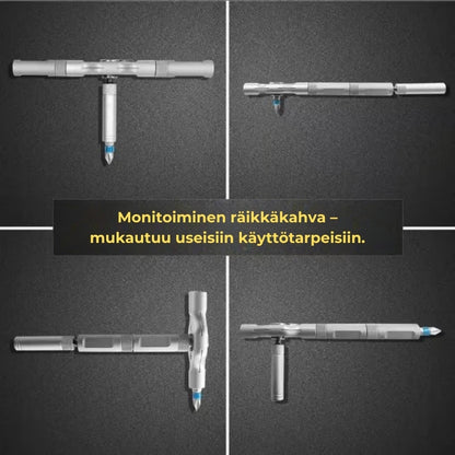 24-osainen kompakti ruuvimeisselisarja