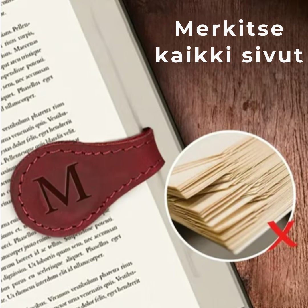 Magneettiset kirjanmerkit nahasta