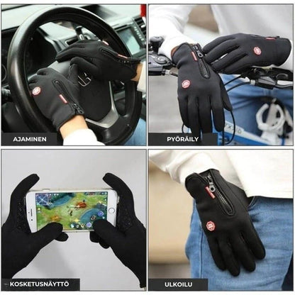 HeatGripX™ Tuulenpitävät, lämpöeristetyt ja luistamattomat talvikäsineet