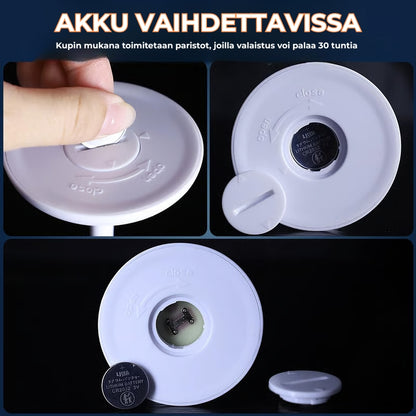 LED-valaistut viini- ja samppanjalasit