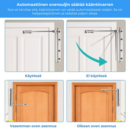 Automaattisesti sulkeutuva oven sarana