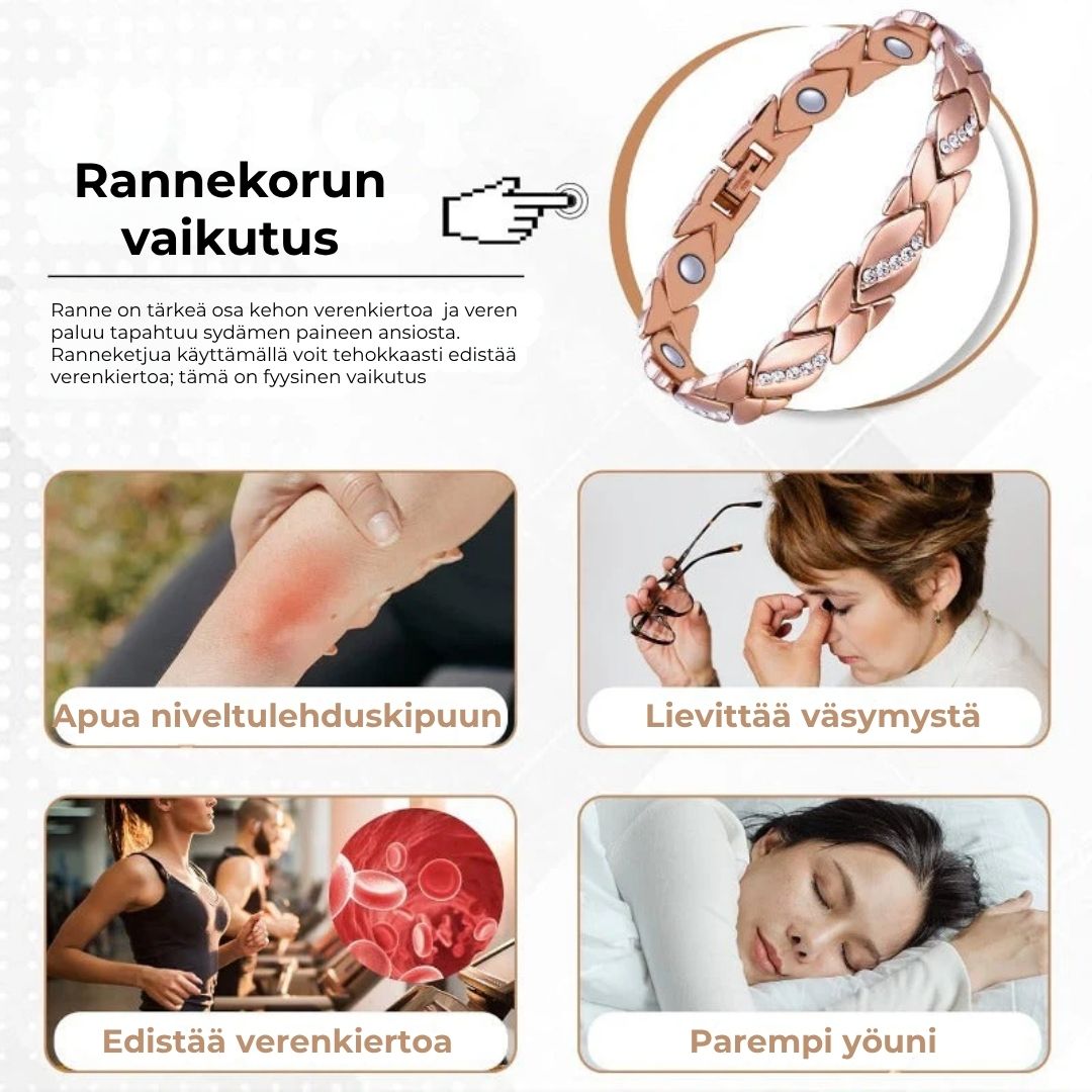 Magneettinen kuparirannekoru