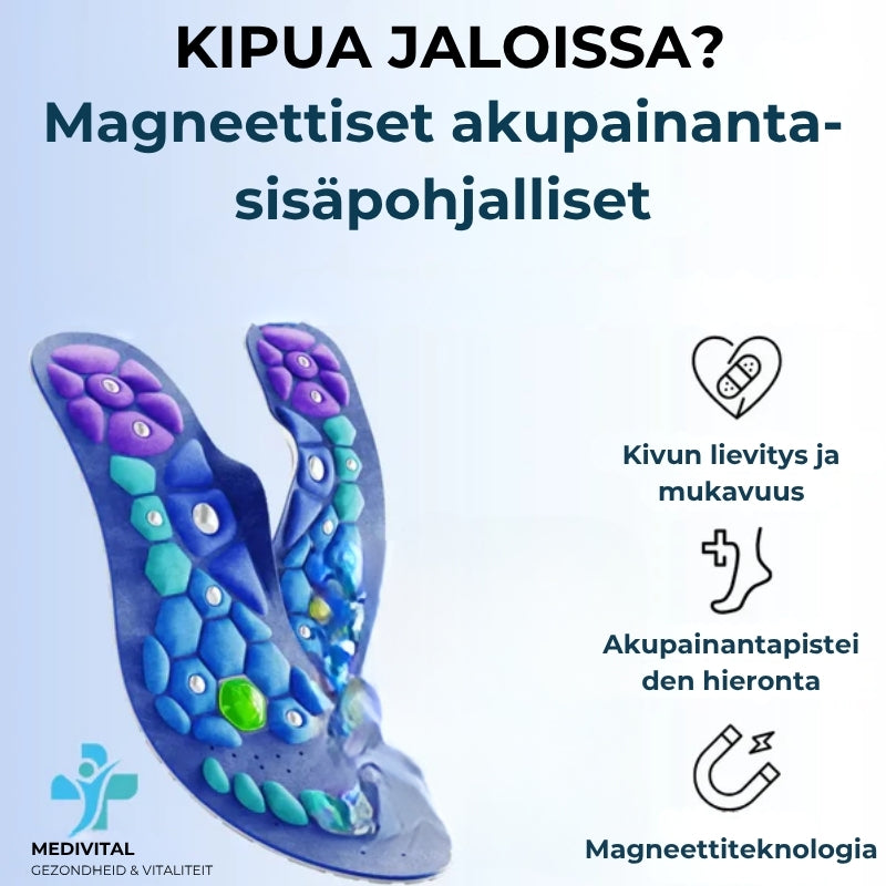Medivital™ Magneettiset akupainantapohjalliset