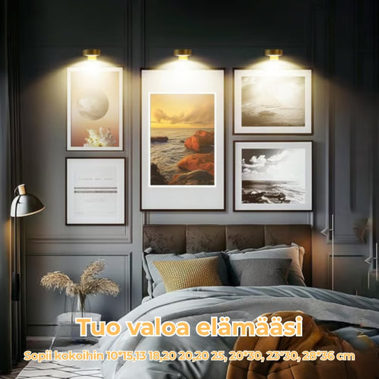 🖼️💡Magneettinen taidevalaisin – 13 valaistustilaa