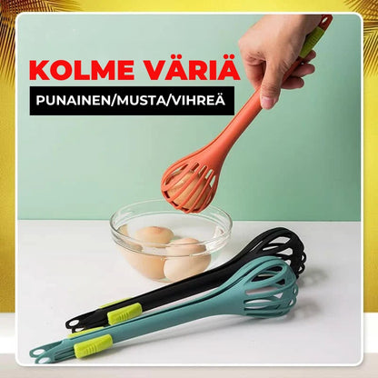 2-in-1 munavispilä & keittiöpihdit