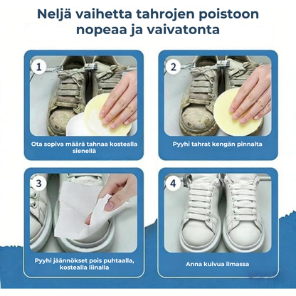 Valkoisten kenkien puhdistusvoide