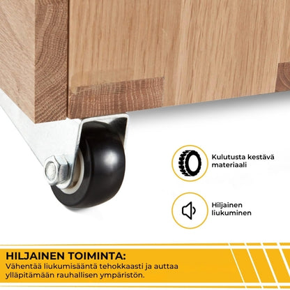 Kääntöpyörät huonekaluille ja oville – 2 kpl