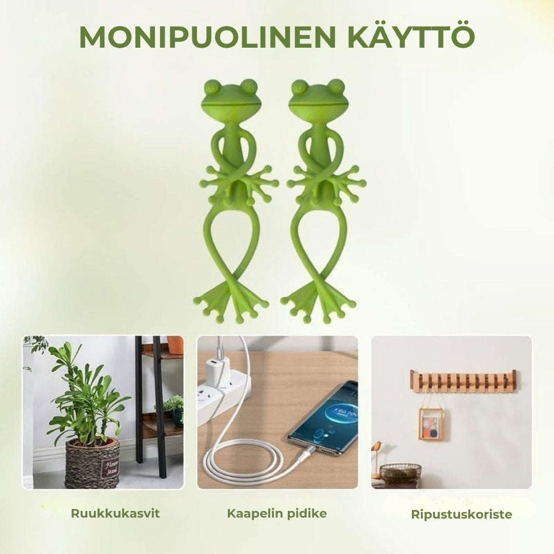 Söpö sammakonmuotoinen kasvituki (5 kpl)