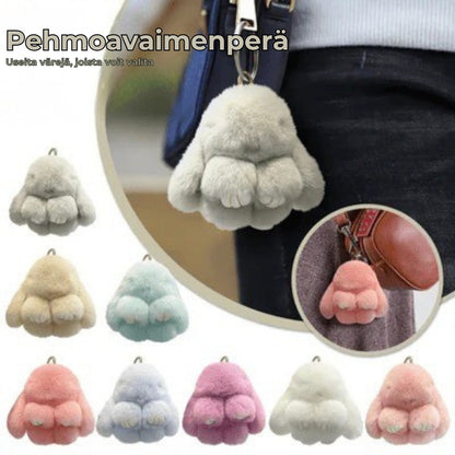 Käsintehty Bunny PomPom -avaimenperä