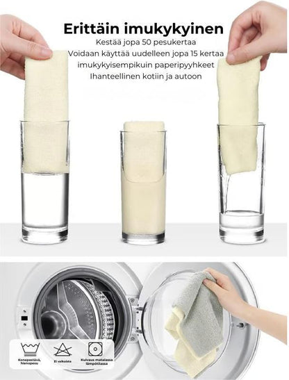 ♻️ Uudelleenkäytettävät mikrokuituliinat rullassa (20 kpl)